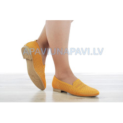 Sieviešu tekstila kurpes oraņžā krāsā Jana | Nopirkt Apaviunapavi.lv